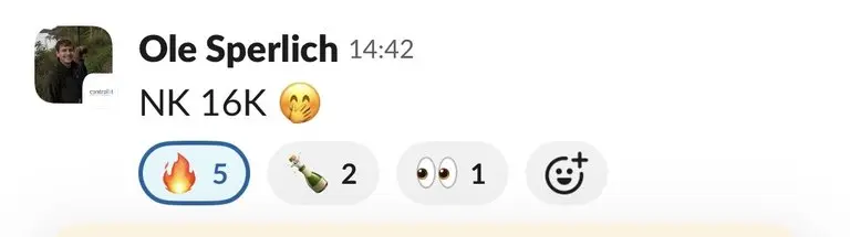 Slack: Ole Sperlich, „NK 16K“